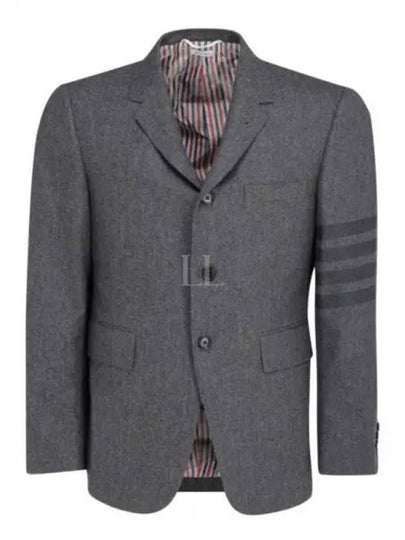 Men's Diagonal Armband Cashmere Flannel Classic Jacket Medium Grey - THOM BROWNE - BALAAN 2