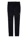 Logo Patch Cargo Straight Pants Black - STONE ISLAND - BALAAN 2