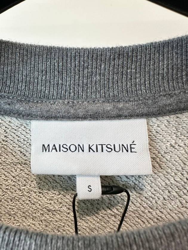 Bold Fox Head Patch Oversized Sweatshirtt Grey - MAISON KITSUNE - BALAAN 5