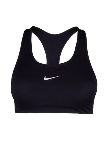 Women's Swoosh Medium Support One Pad Sports Bra Black - NIKE - BALAAN 1