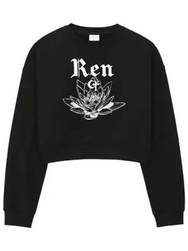 0 9 Ren Crop Sweatshirt Black - CLUT STUDIO - BALAAN 1