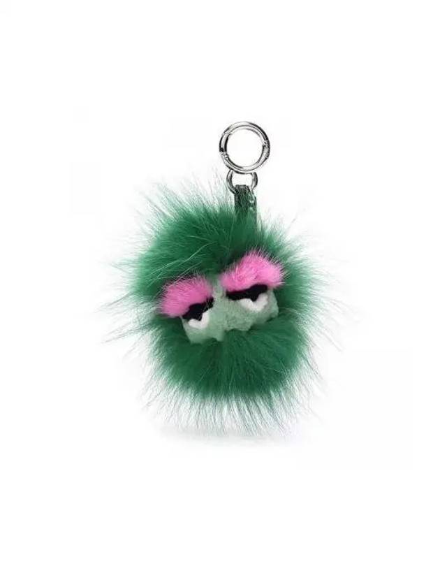 Monster Pom Pom Fur Charm Green - FENDI - BALAAN.