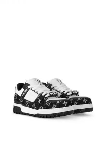 LV Trainer Maxi Low Top Sneakers Black White - LOUIS VUITTON - BALAAN 2