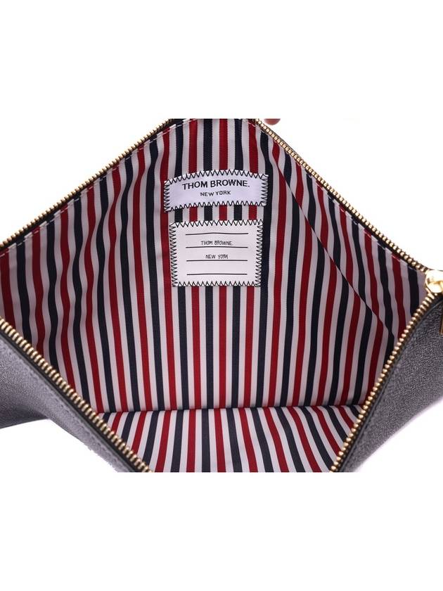 Medium Document Holder Clutch Bag Black - THOM BROWNE - BALAAN 7