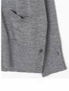 4-Bar Stripe Sustainable Merino Wool Cardigan Grey - THOM BROWNE - BALAAN 7