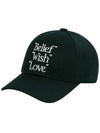 belief wish love chino ball cap in deep green - MYDEEPBLUEMEMORIES - BALAAN 2