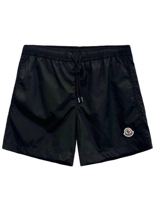 Men's Logo Patch Three Stripes Lining Swim Shorts Black - MONCLER - BALAAN 2