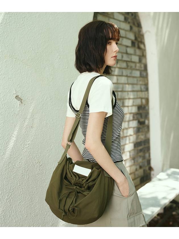 _LIGHTWEIGHT STRING FOLDERBLE SHOULDER CROSS BAG_KHAKI - THE GREEN LAB - BALAAN 3