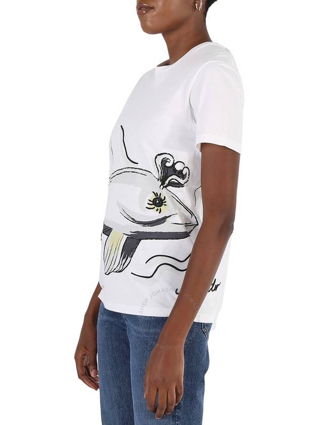 Women's Dolphin Print Short Sleeve T-Shirt White - MONCLER - BALAAN 4