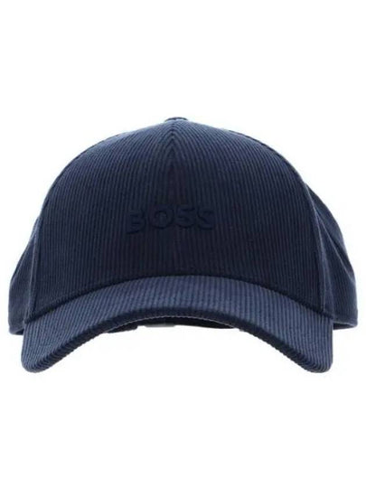 Embroidered Logo Baby Corduroy Ball Cap Blue - HUGO BOSS - BALAAN 2