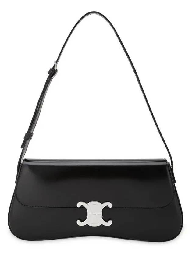 Medium Calfskin Shoulder Bag Black - CELINE - BALAAN 4