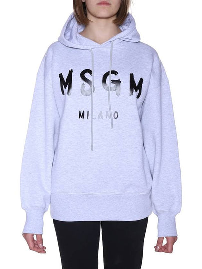 Brushed Logo Hoodie Grey - MSGM - BALAAN 2