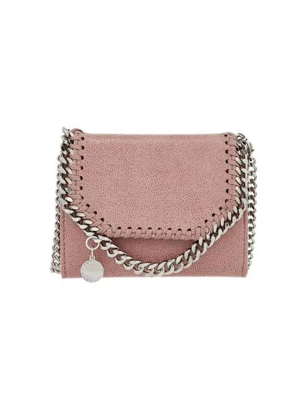 STELLA McCARTNEY Falabella Shaggy Deer Wallet Pink - STELLA MCCARTNEY - BALAAN 1