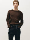 Micro ribbed square neck knit deep brown - NOIRER - BALAAN 8