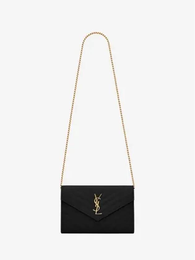 Monogram Matelasse Chain Shoulder Bag Black - SAINT LAURENT - BALAAN 2