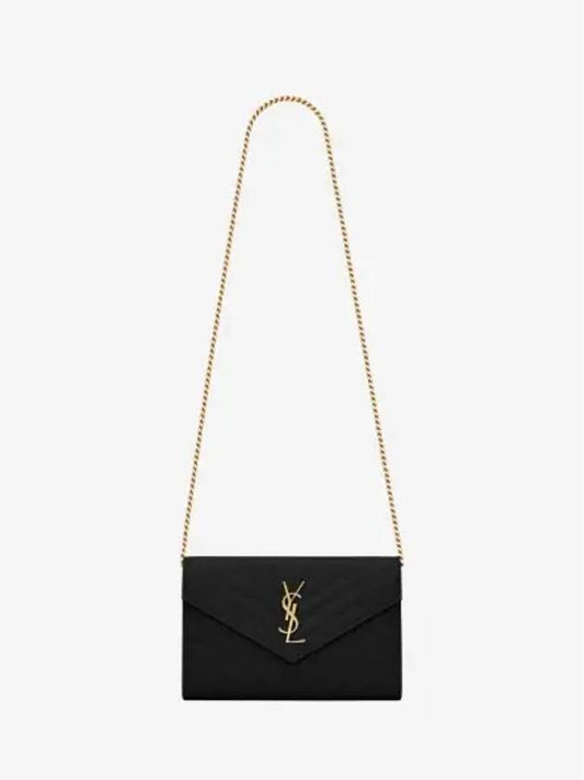 Monogram Matelasse Chain Shoulder Bag Black - SAINT LAURENT - BALAAN 2