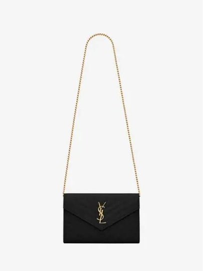 Monogram Matelasse Chain Shoulder Bag Black - SAINT LAURENT - BALAAN 2