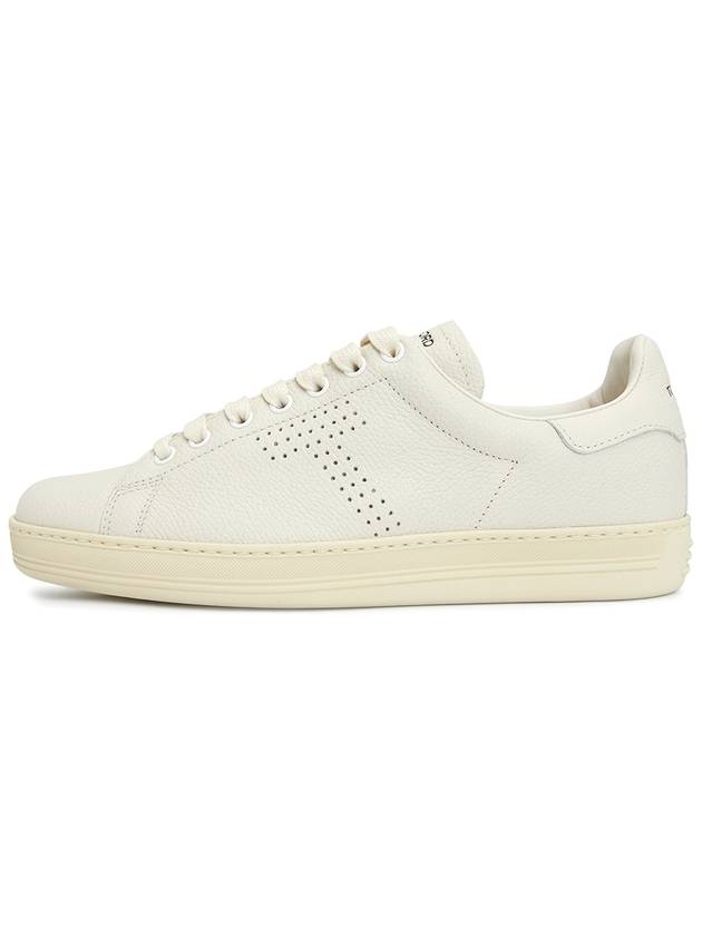 Grain Leather Low Top Sneakers White - TOM FORD - BALAAN 5