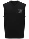 MEN CHECK BOARD V NECK VESTBK - ANEWGOLF - BALAAN 1