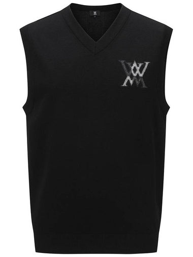 MEN CHECK BOARD V NECK VESTBK - ANEWGOLF - BALAAN 1