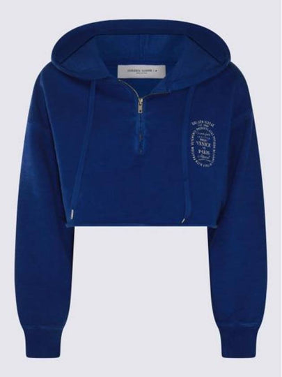 Zip Fastening Crop Hood Blue - GOLDEN GOOSE - BALAAN 2