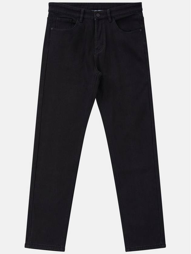 IKALOOK Men s Regular Fit Brushed Span Black Jeans BJN112 - IKALOOOK - BALAAN 2