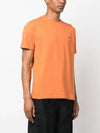 Pisato Effect Logo Patch Short Sleeve T-Shirt Orange - STONE ISLAND - BALAAN 4