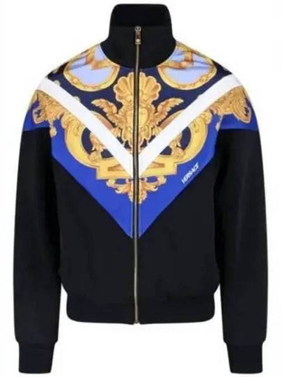 Men's Barocco Print Track Jacket Black - VERSACE - BALAAN 2