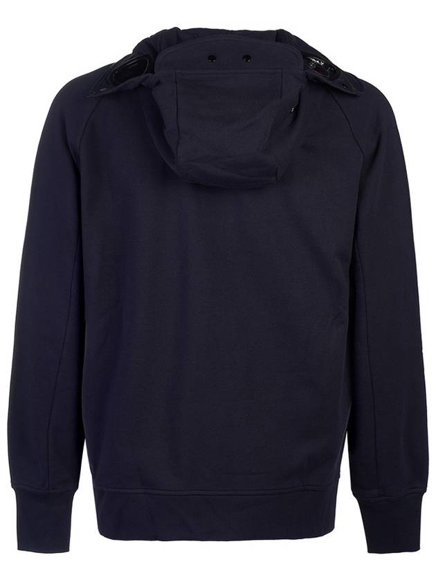 Goggles Diagonal Raised Fleece Hooded Jacket Navy - CP COMPANY - BALAAN 4