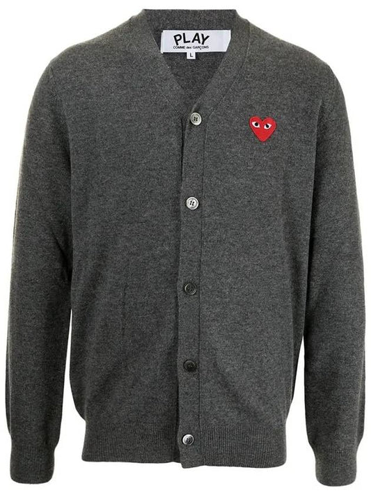 Red Heart Cardigan Dark Grey P1 AZ N008 3 - COMME DES GARCONS - BALAAN 2