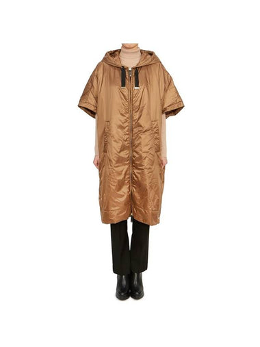 Frida Padded Hooded Jacket Camel - MAX MARA - BALAAN 1