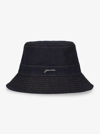 Denim Bucket Hat Black - GANNI - BALAAN 2