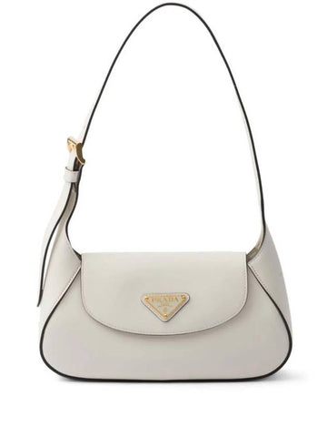 Small Leather Shoulder Bag White - PRADA - BALAAN 1