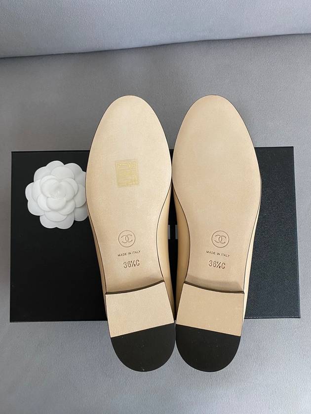 Two Tone Lambskin Ballerina Beige Black - CHANEL - BALAAN 7