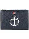 Anchor Document Clutch Bag Navy - THOM BROWNE - BALAAN 1