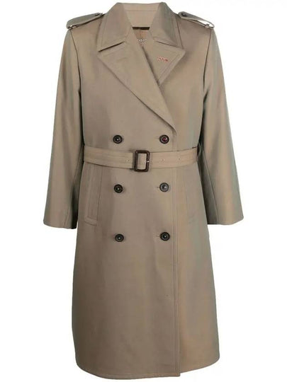 Men's Wool Belted Trench Coat Brown - MAISON MARGIELA - BALAAN 2