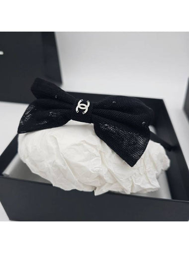 CC logo ribbon headband hairband black AAA226 - CHANEL - BALAAN 1