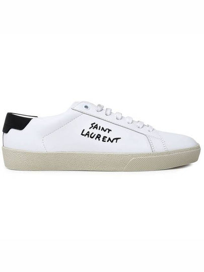 Court Classic SL 06 Leather Low Top Sneakers White - SAINT LAURENT - BALAAN 2