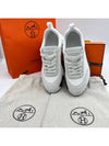 Bouncing Mesh Suede Goatskin Low Top Sneakers Blanc - HERMES - BALAAN 6