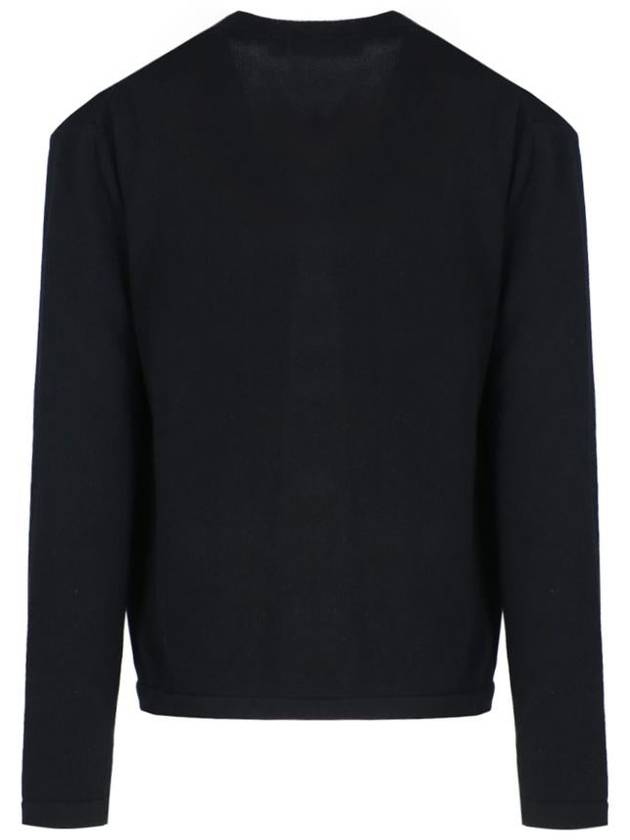 V Neck Cotton Cardigan Black - VIVIENNE WESTWOOD - BALAAN 3