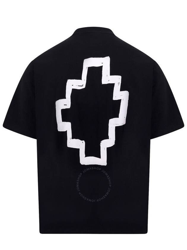 Cross Back Printing Short Sleeve T-Shirt Black - MARCELO BURLON - BALAAN 3