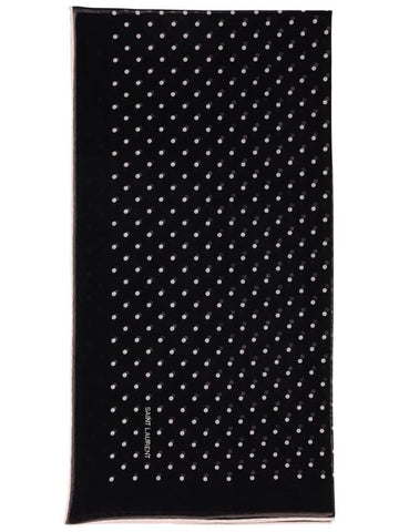 POLKA DOT SILK SCARF - SAINT LAURENT - BALAAN 1