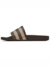 Check Print Slide Slippers Brown - BURBERRY - BALAAN 3