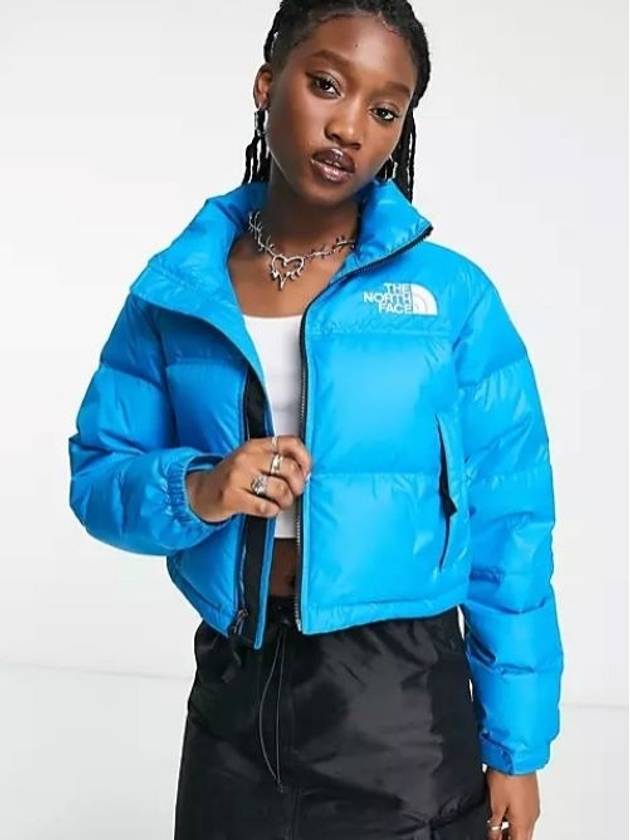 Women's Nuptse Short Padded Blue - THE NORTH FACE - BALAAN 3