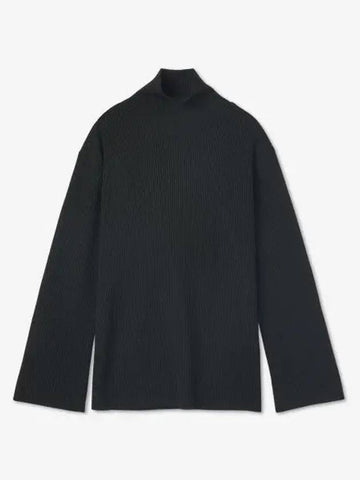 9GG Merino Rib Roll Neck Knit Black ETTORESNW1000BLACK - STUDIO NICHOLSON - BALAAN 1