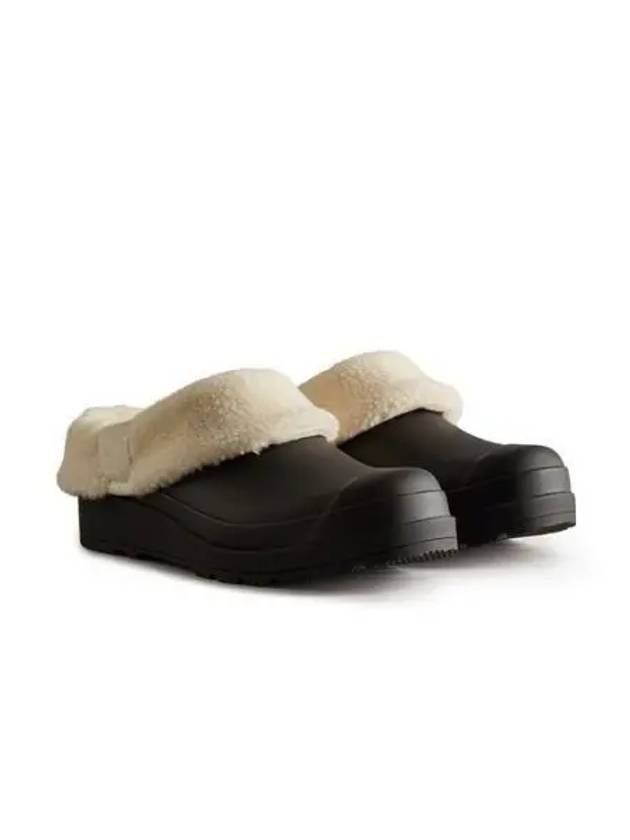 Play Insulated Shearling-Lined Clog Slippers Black - HUNTER - BALAAN 2