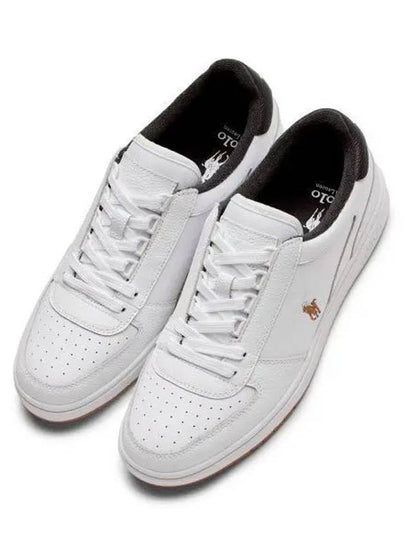 Polo Court Leather Low Top Sneakers White Black - POLO RALPH LAUREN - BALAAN 2