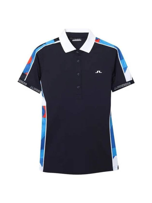 Golf Women's Damai Polo Shirt JL Navy - J.LINDEBERG - BALAAN 1