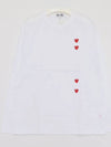 P1T3393 WHITE for red heart long sleeve t shirt - COMME DES GARCONS - BALAAN 2