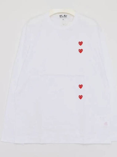 For Red Heart Long Sleeve T Shirt P1T3393 WHITE - COMME DES GARCONS - BALAAN 1